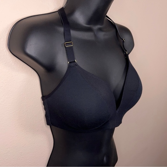 34D Lively All You Wireless Tshirt Bra Black Multi-way Molded Lightly Lined - Picture 6 of 9